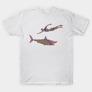 Shark and Swimmer 2 T-Shirt